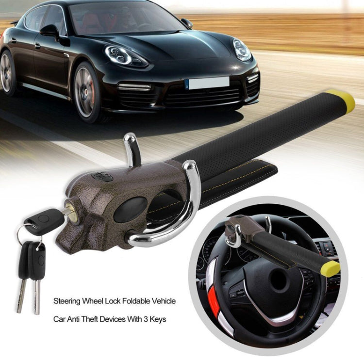 Car Steering Wheel Anti-Theft Lock((Black Gold)) - free shipping - PMC TechLife - Order now!