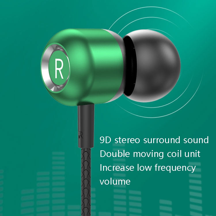 2 PCS TS6000 3.5mm Metal Elbow In-Ear Wired Control Earphone with Mic(Black) - In Ear Wired Earphone by PMC TechLife | Online Shopping South Africa | PMC TechLife