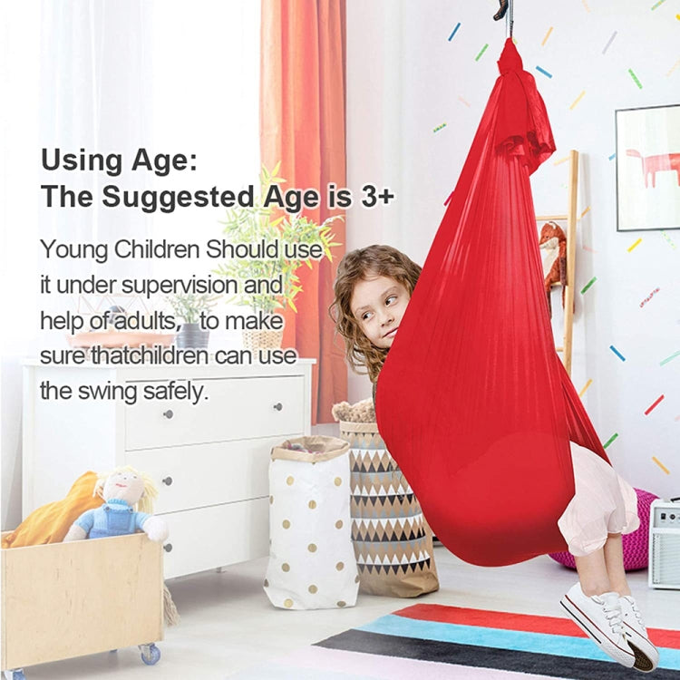 Kids Elastic Hammock Indoor Outdoor Swing, Size: 1x2.8m (Silver Gray) - Hammocks by PMC TechLife | Online Shopping South Africa | PMC TechLife | Buy Now Pay Later Mobicred