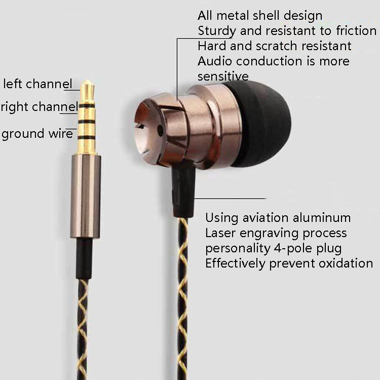 2 PCS EN500 3.5mm Plug Snake Pattern In-Ear Phone Earphone(Black) - In Ear Wired Earphone by PMC TechLife | Online Shopping South Africa | PMC TechLife