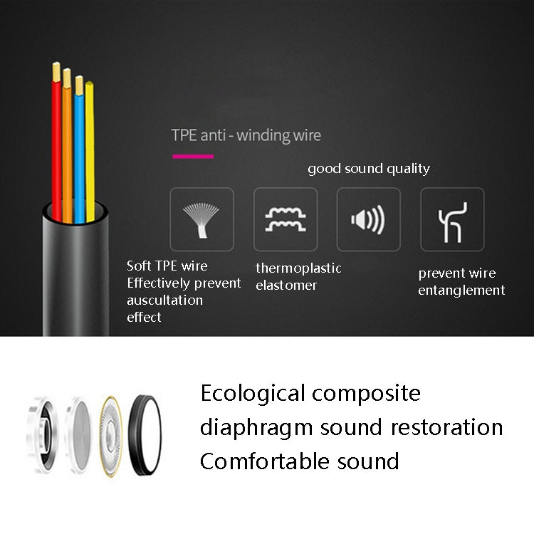 2 PCS EN500 3.5mm Plug Snake Pattern In-Ear Phone Earphone(Black) - In Ear Wired Earphone by PMC TechLife | Online Shopping South Africa | PMC TechLife