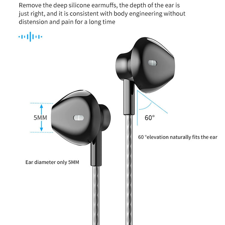 TS5000 3.5mm Metal Subwoofer Wired Earphone(Silver Gray) - Normal Style Earphone by PMC TechLife | Online Shopping South Africa | PMC TechLife