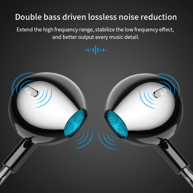 TS5000 3.5mm Metal Subwoofer Wired Earphone(Silver Gray) - Normal Style Earphone by PMC TechLife | Online Shopping South Africa | PMC TechLife