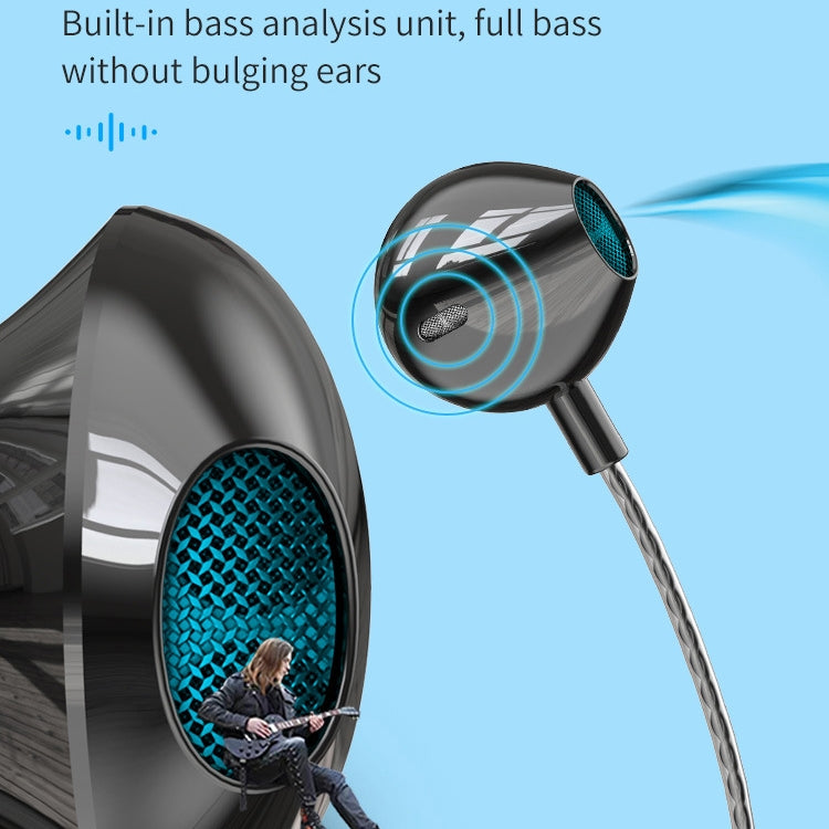 TS5000 3.5mm Metal Subwoofer Wired Earphone(Red) - Normal Style Earphone by PMC TechLife | Online Shopping South Africa | PMC TechLife