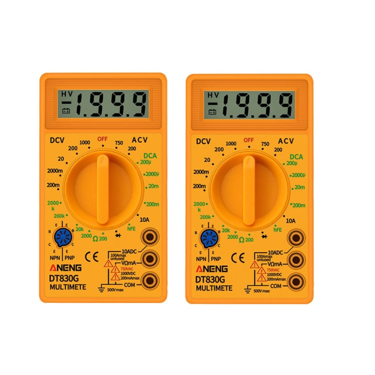 2 PCS ANENG DT830G Portable Digital Multimeter(Yellow) - free shipping - PMC TechLife - Order now!