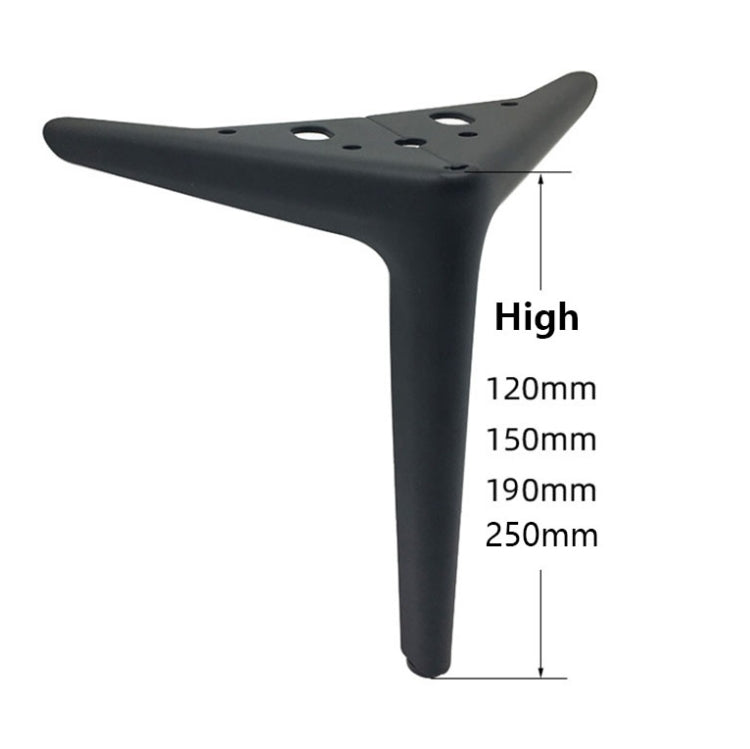 LH-XY-0010 Sofa Cabinet Metal Leg Furniture Leg, Height: 15cm(Gun Black) - Furniture Accessories by PMC TechLife | Online Shopping South Africa | PMC TechLife