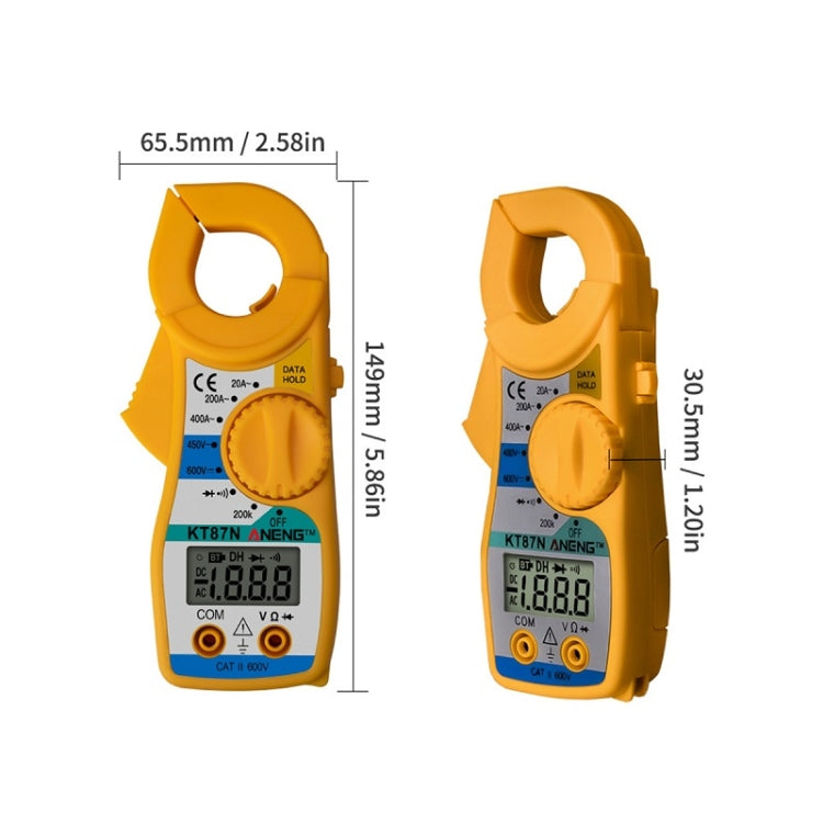 ANENG KT-87N Clamp Voltage And Current Measuring Multimeter(Blue) - Digital Multimeter by ANENG | Online Shopping South Africa | PMC TechLife | Buy Now Pay Later Mobicred