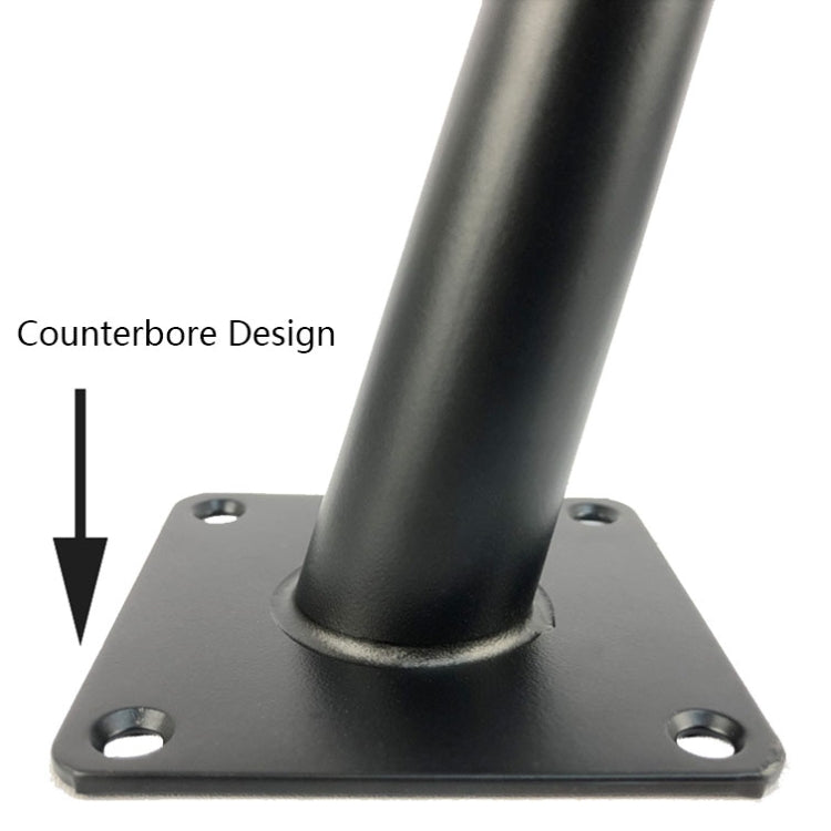 LH-ZT-0001 Cone Round Tube Furniture Support Legs, Style: Oblique Cone Height 15cm(Matte Black) - Furniture Accessories by PMC TechLife | Online Shopping South Africa | PMC TechLife
