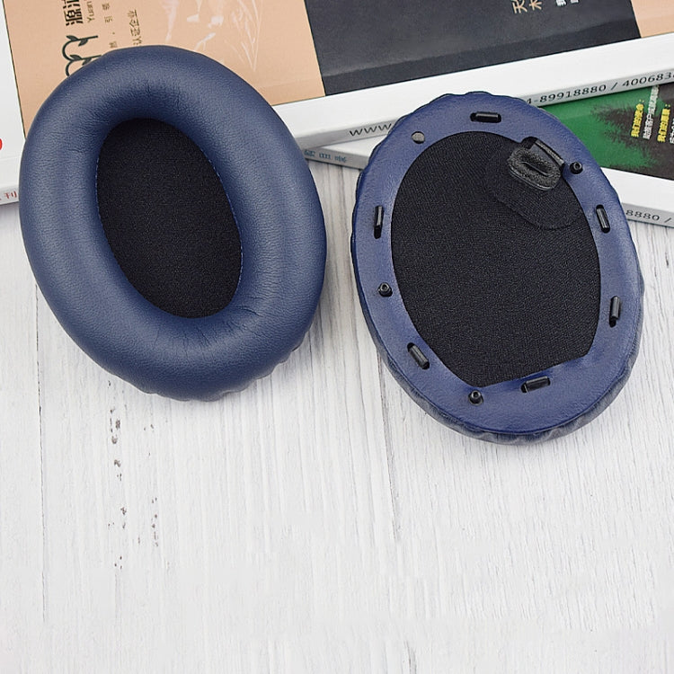 1 Pair PU Leather Earpads for Sony WH-1000XM4, Color: Blue+Buckle - Earmuff & Pad by PMC TechLife | Online Shopping South Africa | PMC TechLife