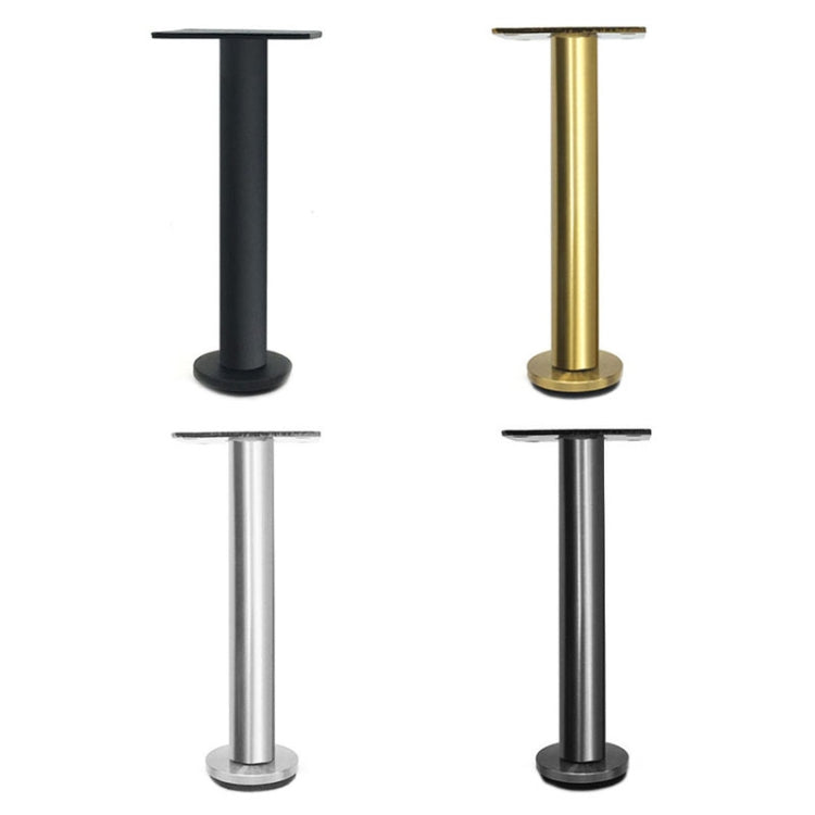 LH-TJ003 Adjustable Stainless Steel Round Tube Furniture Legs, Height: 28cm(Matte Black) - Furniture Accessories by PMC TechLife | Online Shopping South Africa | PMC TechLife
