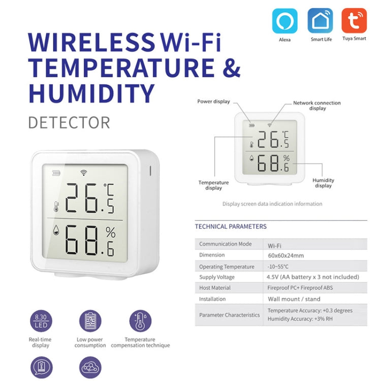 TY-191 Wireless Smart Digital Home Thermometer - Indoor Thermometer by PMC TechLife | Online Shopping South Africa | PMC TechLife | Buy Now Pay Later Mobicred
