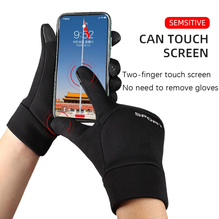 Outdoor Sports Velvet Anti-Slip Glove, Size: M(Black) - Full Finger Gloves by PMC TechLife | Online Shopping South Africa | PMC TechLife
