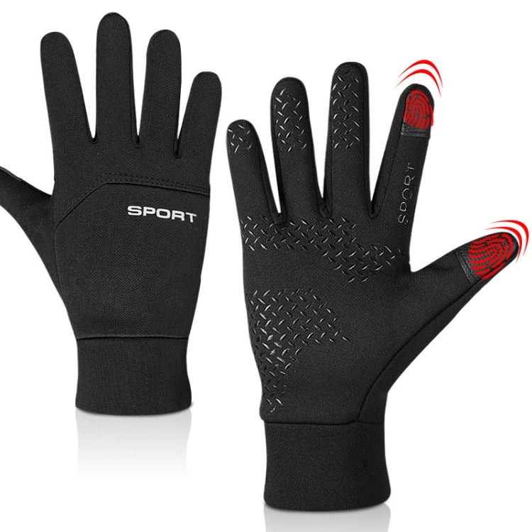 Outdoor Sports Velvet Anti-Slip Glove, Size: L(Black) - Full Finger Gloves by PMC TechLife | Online Shopping South Africa | PMC TechLife