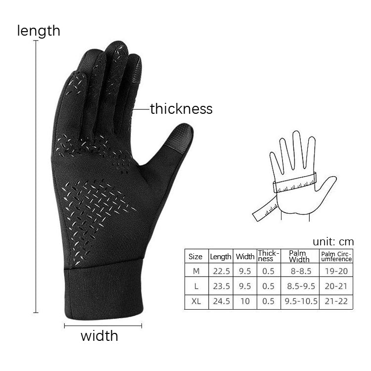 Outdoor Sports Velvet Anti-Slip Glove, Size: L(Black) - Full Finger Gloves by PMC TechLife | Online Shopping South Africa | PMC TechLife