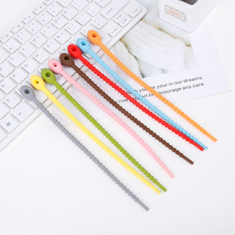 20 PCS Silicone Data Cable Storage Strap Cable Organizer(Orange) - Cable Organizer by PMC TechLife | Online Shopping South Africa | PMC TechLife
