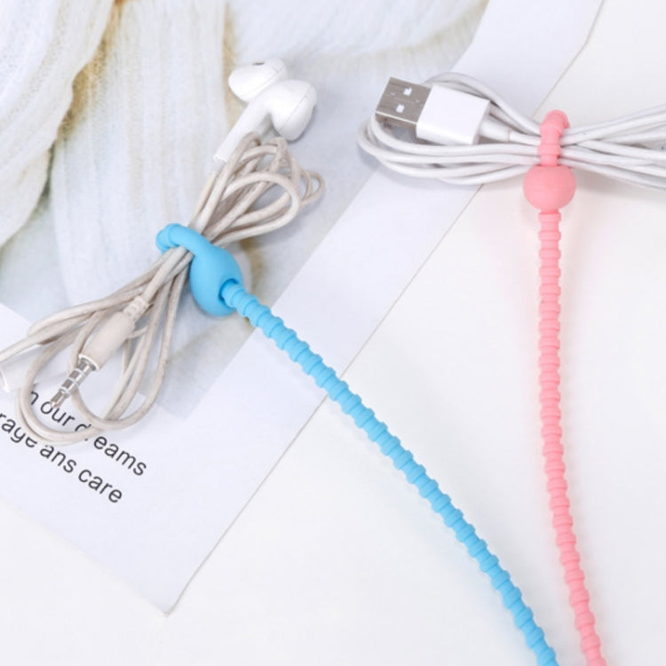 20 PCS Silicone Data Cable Storage Strap Cable Organizer(Blue) - Cable Organizer by PMC TechLife | Online Shopping South Africa | PMC TechLife