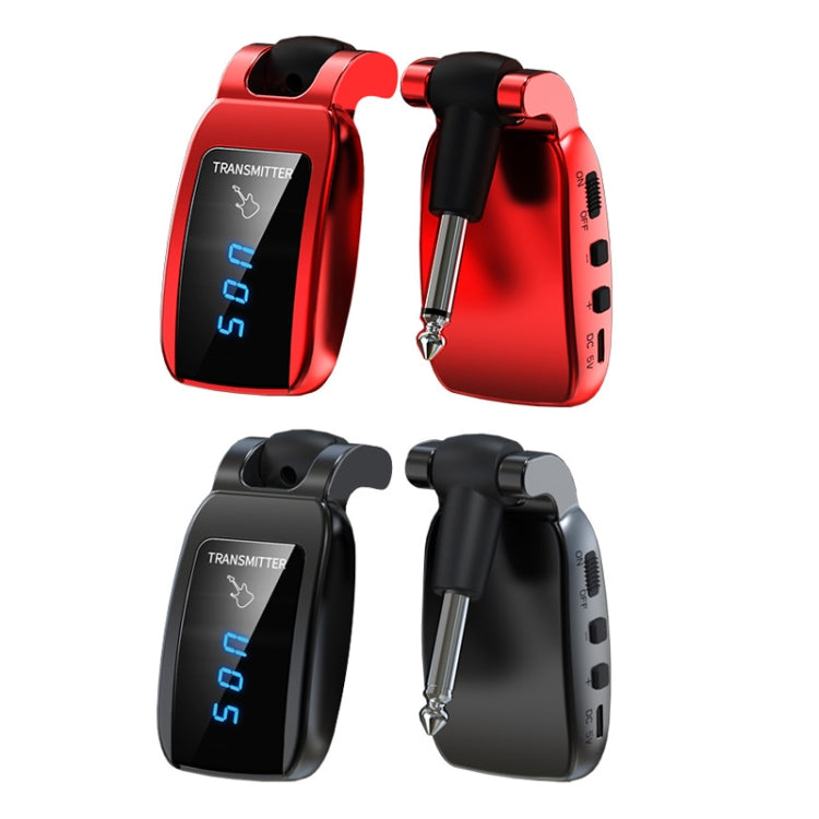 U12DX  6.35mm Jack Wireless Guitar Transmitter Receiver Rechargeable Adapter(Black) - Guitar Tuner by PMC TechLife | Online Shopping South Africa | PMC TechLife