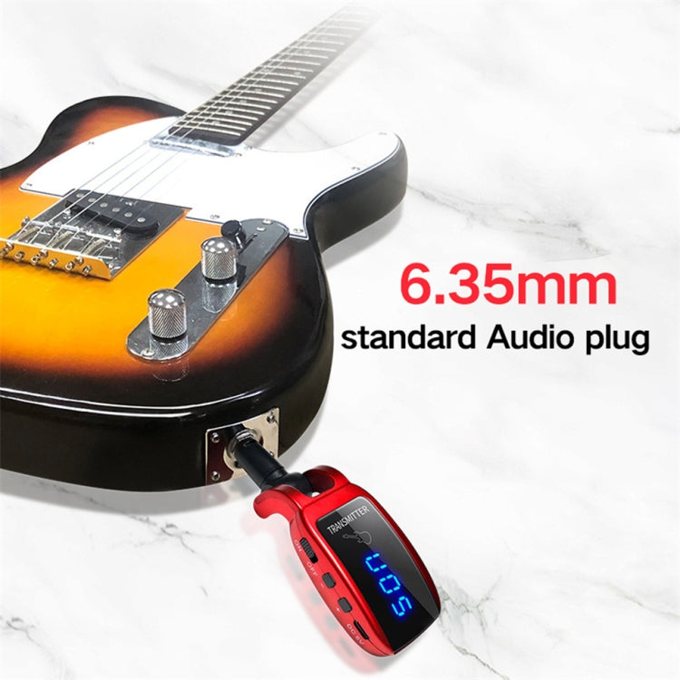 U12DX  6.35mm Jack Wireless Guitar Transmitter Receiver Rechargeable Adapter(Black) - Guitar Tuner by PMC TechLife | Online Shopping South Africa | PMC TechLife