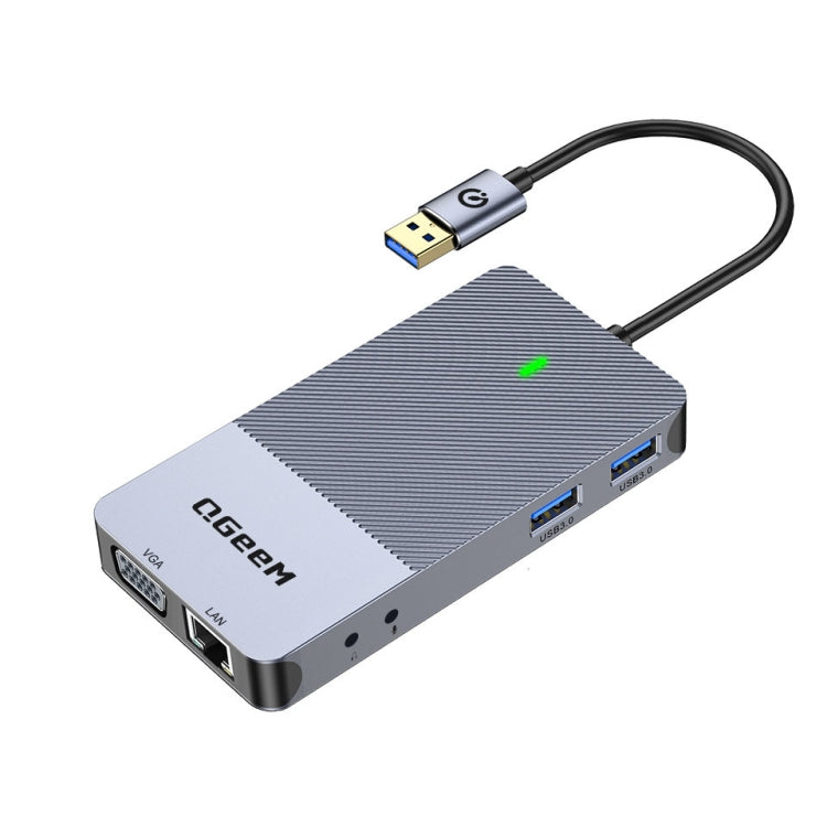 QGeeM 11 In 1 Multifunctional Type-C Extension HUB Adapter(  QG-D3908) - USB HUB by QGeeM | Online Shopping South Africa | PMC TechLife | Buy Now Pay Later Mobicred