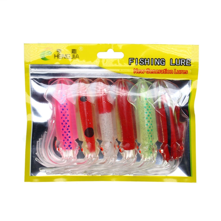 6 PCS / Bag HENGJIA SO1516 12cm / 15cm Colorful Octopus Fake Bait(12cm) - free shipping - PMC TechLife - Order now!