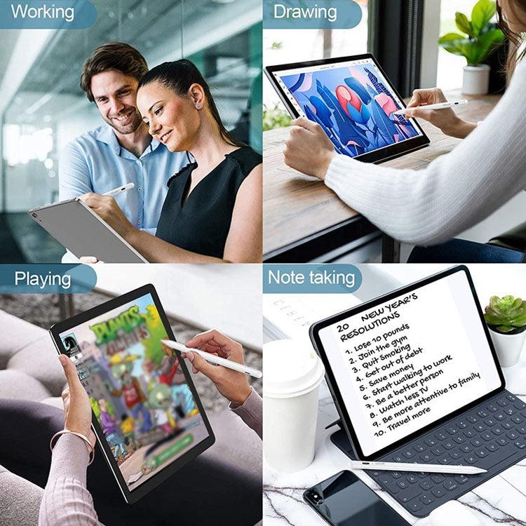 QGeeM ID706 Anti-mistouch Rechargeable Active Stylus for iPad(White) - free shipping - PMC TechLife - Order now!