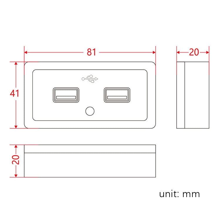 12V24V Route Bus Dual USB Charging Input Car Charger(Green Light) - Car Charger by PMC TechLife | Online Shopping South Africa | PMC TechLife