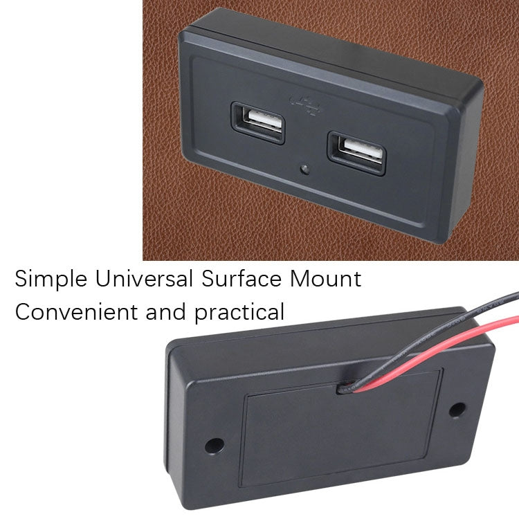 12V24V Route Bus Dual USB Charging Input Car Charger(Green Light) - Car Charger by PMC TechLife | Online Shopping South Africa | PMC TechLife