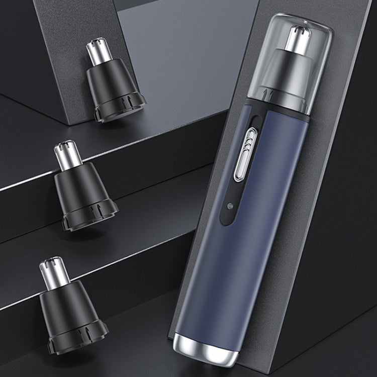 Electric Nose Hair Trimmer USB Rechargeable Eyebrow Trimmer Shaver( Blue) - free shipping - PMC TechLife - Order now!