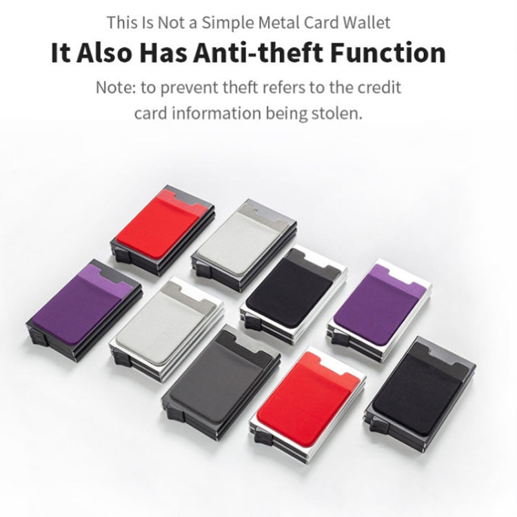 RFID Aluminum Alloy Anti-Degaussing Coin Card Holder(Black Red) - Antimagnetic RFID Package by PMC TechLife | Online Shopping South Africa | PMC TechLife | Buy Now Pay Later Mobicred