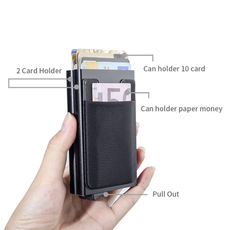 RFID Aluminum Alloy Anti-Degaussing Coin Card Holder(Silver Red) - Antimagnetic RFID Package by PMC TechLife | Online Shopping South Africa | PMC TechLife | Buy Now Pay Later Mobicred