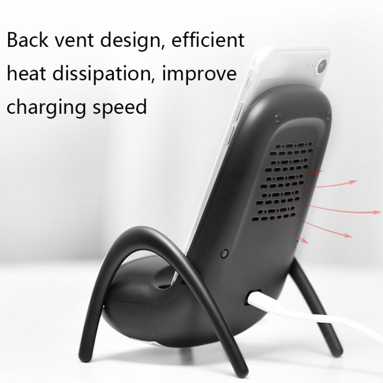 JP-wxc Chair Shape Wireless Charger with Amplifier Function(Black) - Wireless Charger by PMC TechLife | Online Shopping South Africa | PMC TechLife