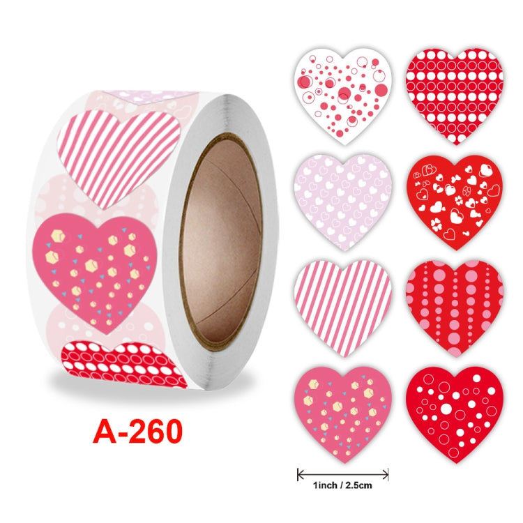 Roll Pack Valentine Day Heart Love Sticker Self-adhesive Label, Size: 2.5cm / 1 Inch(A-260) - Sticker & Tags by PMC TechLife | Online Shopping South Africa | PMC TechLife