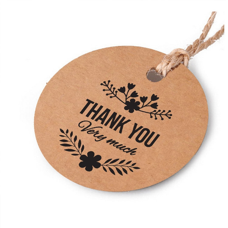 100pcs /Pack Kraft Paper Gift Tag With 20m Hemp Rope(L-01) - Gift Bags & Wrapping Supplies by PMC TechLife | Online Shopping South Africa | PMC TechLife