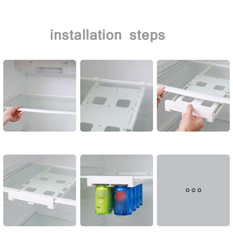 Refrigerator Beverage Beer Can Hanging Storage Rack(White) - Shelf by PMC TechLife | Online Shopping South Africa | PMC TechLife