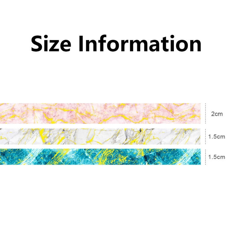 3 Rolls / Set 8958 5m Paper Bronzing Wallet Tape Set(Marble) - Tape & Solid glue by PMC TechLife | Online Shopping South Africa | PMC TechLife