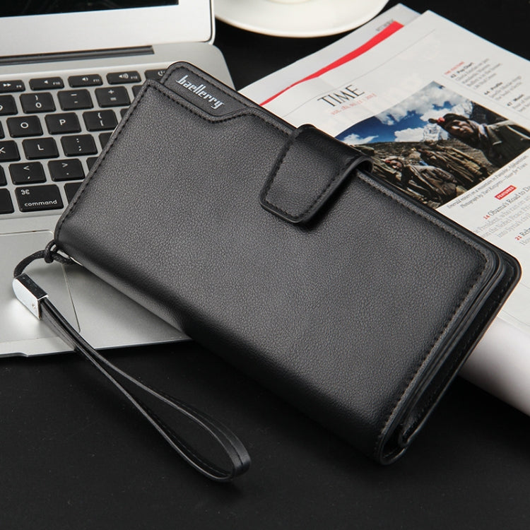 Baellerry Casual Wallet Long Clutch Tri-fold Wallet Multifunctional Phone Bag For Men(Black) - free shipping - PMC TechLife - Order now!