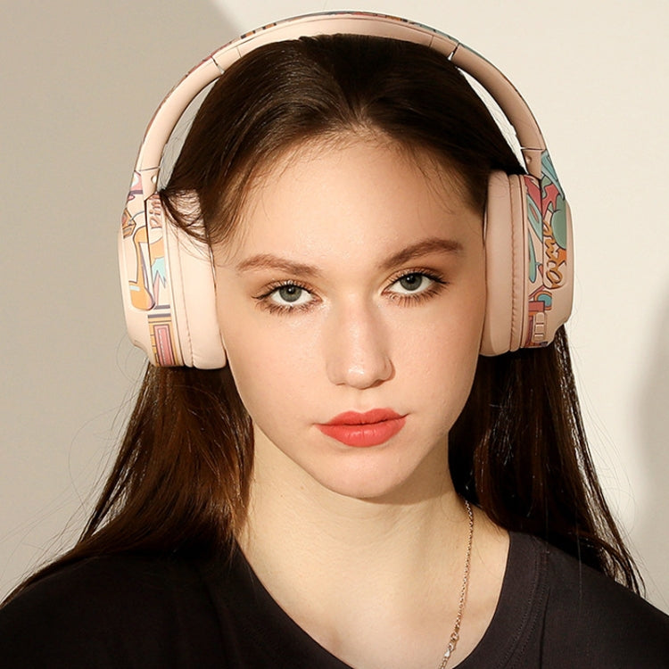 EL-A2 Gaming Ambient Light Folding Wireless Bluetooth Headset(Pink) - Headset & Headphone by PMC TechLife | Online Shopping South Africa | PMC TechLife