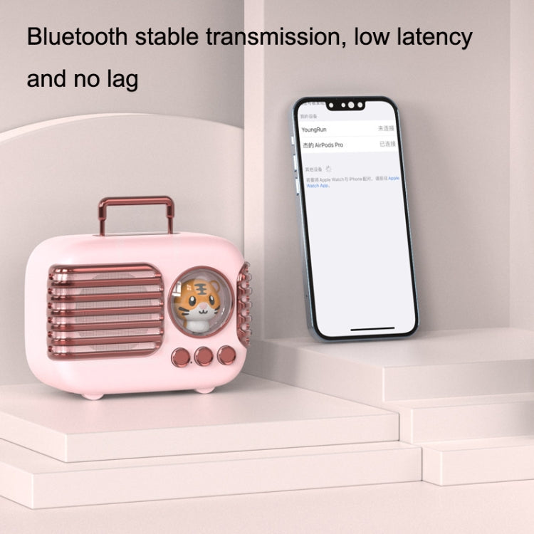 DW09 HD Sound Quality Portable USB Luggage Bluetooth Speaker(Pink) - Desktop Speaker by PMC TechLife | Online Shopping South Africa | PMC TechLife