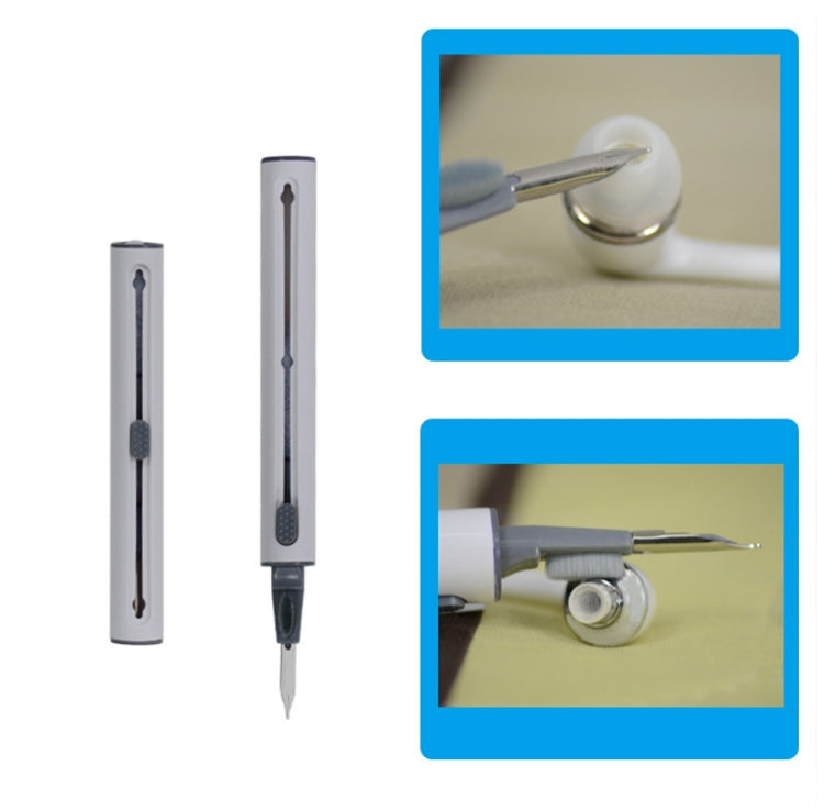 5 PCS Portable Second-generation Telescopic Headset Cleaning Pen Keyboard Dust Brush(White) - Other Accessories by PMC TechLife | Online Shopping South Africa | PMC TechLife
