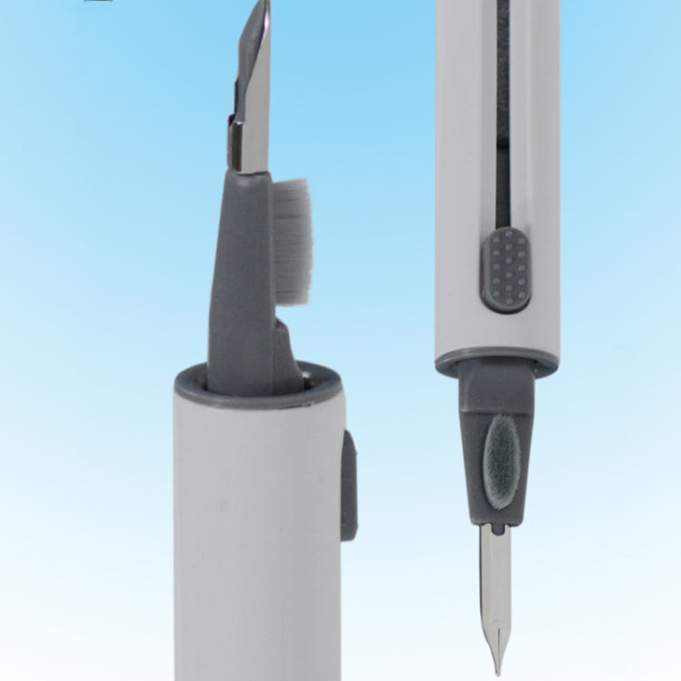 5 PCS Portable Second-generation Telescopic Headset Cleaning Pen Keyboard Dust Brush(White) - Other Accessories by PMC TechLife | Online Shopping South Africa | PMC TechLife