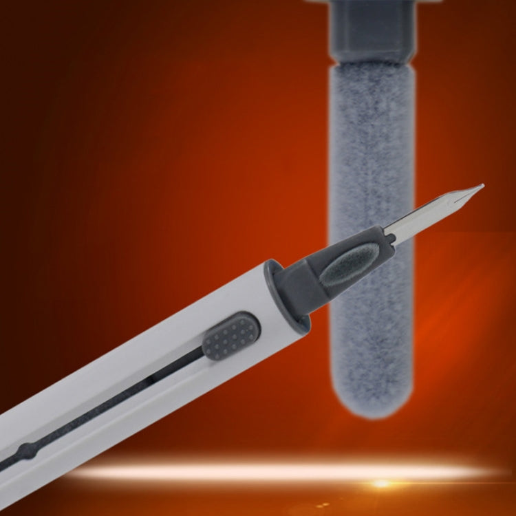 5 PCS Portable Second-generation Telescopic Headset Cleaning Pen Keyboard Dust Brush(White) - Other Accessories by PMC TechLife | Online Shopping South Africa | PMC TechLife