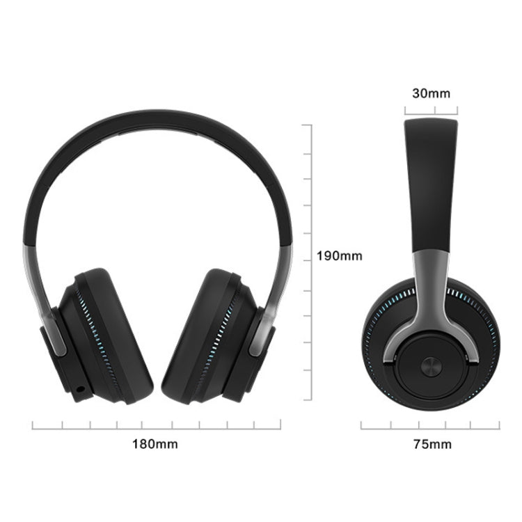 H2 Colorful Luminous Subwoofer Folding Retractable Card Wireless Bluetooth Headset(Red) - Headset & Headphone by PMC TechLife | Online Shopping South Africa | PMC TechLife