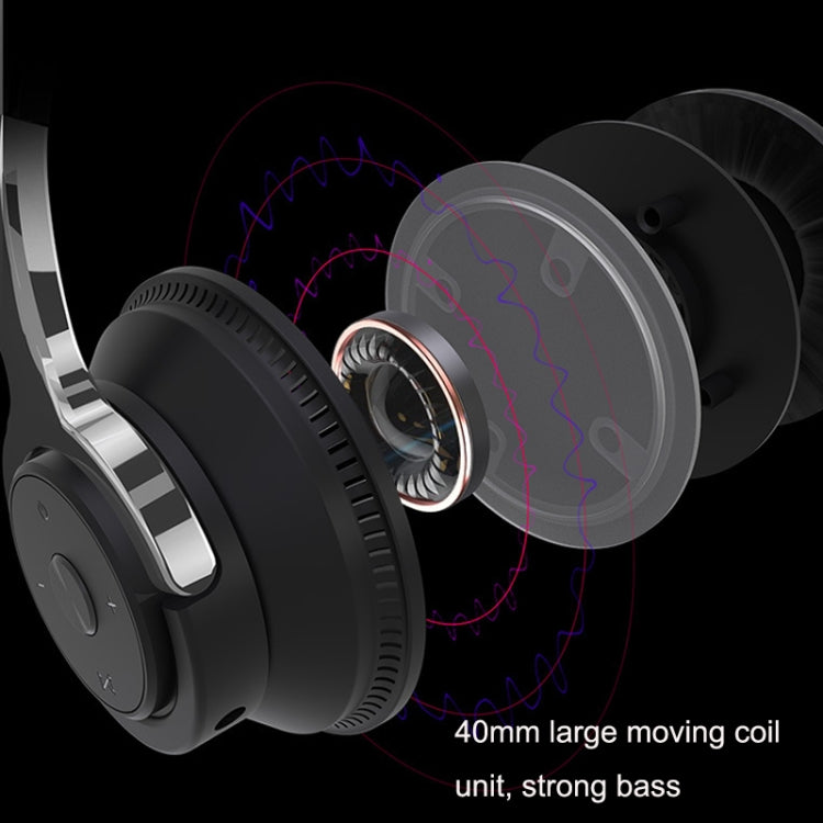 H2 Colorful Luminous Subwoofer Folding Retractable Card Wireless Bluetooth Headset(Blue) - Headset & Headphone by PMC TechLife | Online Shopping South Africa | PMC TechLife