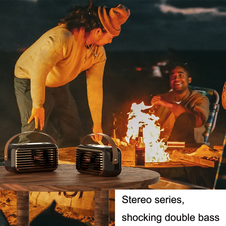 X7 Outdoor Portable Dual Speaker Wireless Bluetooth Retro Portable Speaker(White) - Desktop Speaker by PMC TechLife | Online Shopping South Africa | PMC TechLife