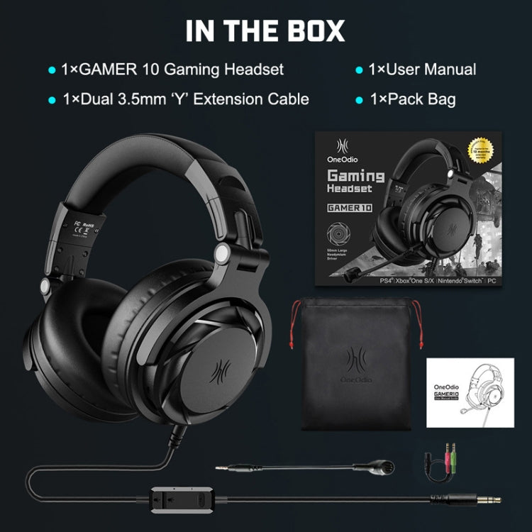 OneOdio PRO GD Phone Tablet Student Wired Headset, Cable Length: 2m(Black) - free shipping - PMC TechLife - Order now!