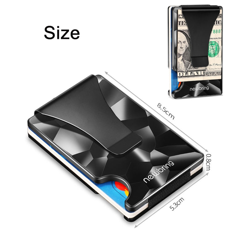 NEWBRING Large-capacity Multi-card Metal Anti-magnetic Card Holder(Geometric Pattern) - Antimagnetic RFID Package by NEWBRING | Online Shopping South Africa | PMC TechLife | Buy Now Pay Later Mobicred