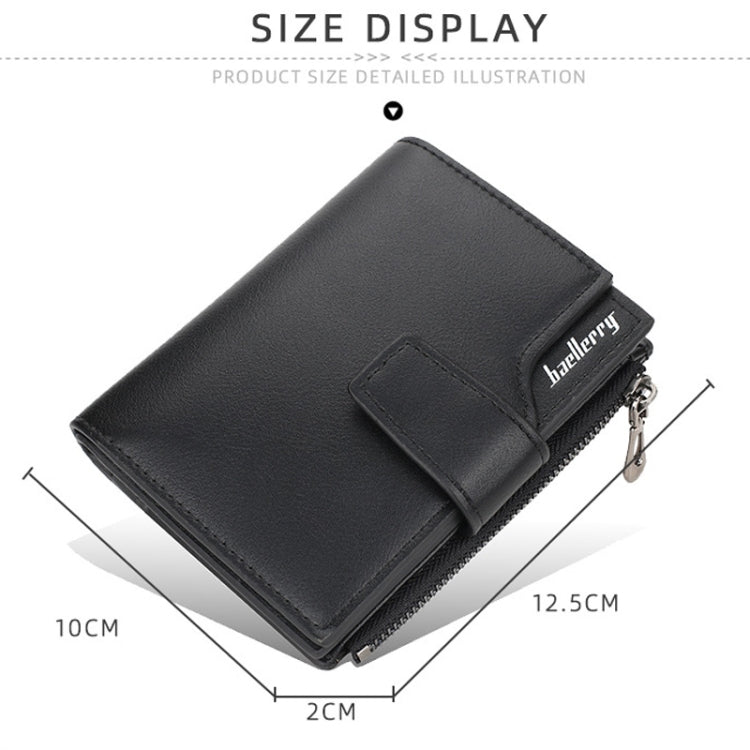 Baellerry N5013 Ladies Cropped Wallet Multi-Card Slot Zipper Buckle Coin Purse(Grey) - free shipping - PMC TechLife - Order now!