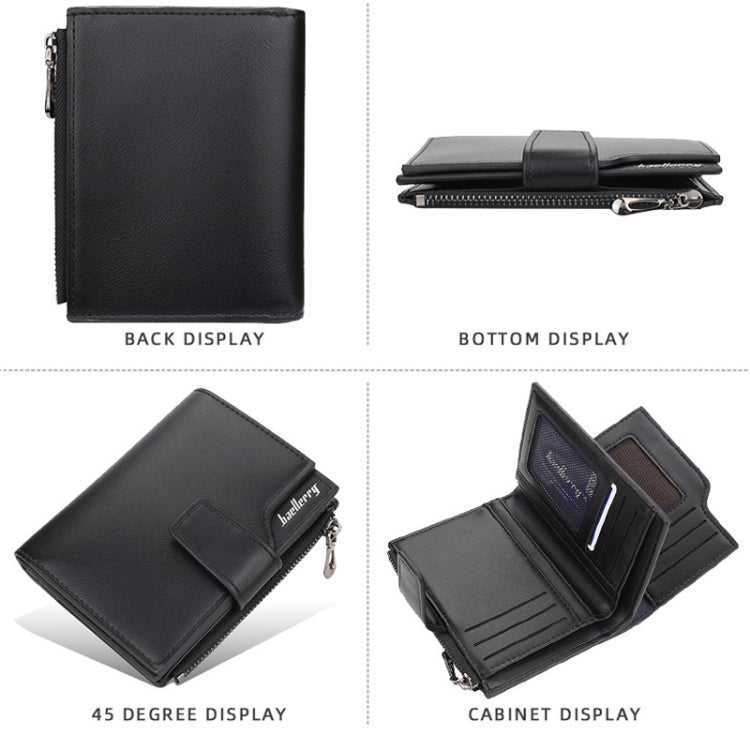 Baellerry N5013 Ladies Cropped Wallet Multi-Card Slot Zipper Buckle Coin Purse(Grey) - free shipping - PMC TechLife - Order now!