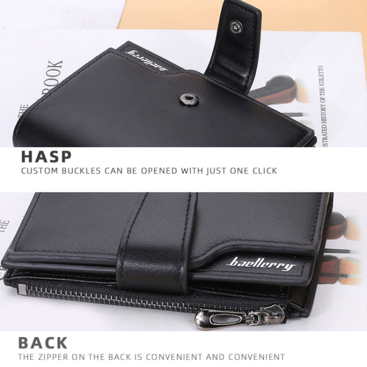 Baellerry N5013 Ladies Cropped Wallet Multi-Card Slot Zipper Buckle Coin Purse(Brown) - Wallets by Baellerry | Online Shopping South Africa | PMC TechLife | Buy Now Pay Later Mobicred