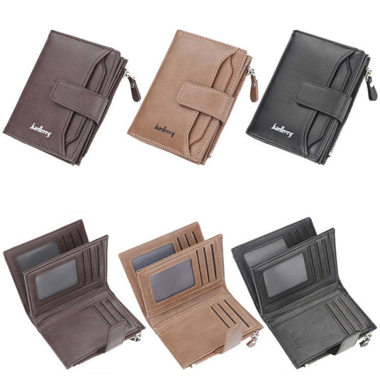 Baellerry D3218 Men Short Multi-Card Slot Zipper Wallet Large Capacity Card Holder(Black) - Wallets by Baellerry | Online Shopping South Africa | PMC TechLife | Buy Now Pay Later Mobicred